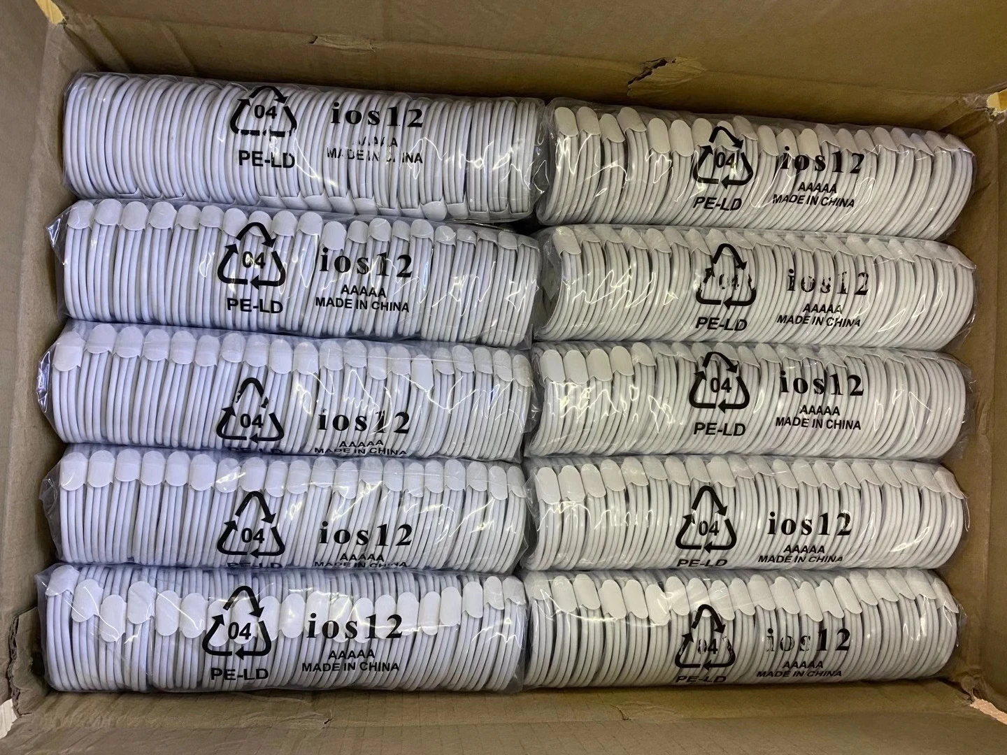 1 м usb-кабель без упаковки Foxconn, Электрический зарядный кабель для iphone