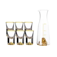 Good-looking Jinshan Liquor Glass Set Light Luxury Gift Box Wine Crystal One Mouth of Cup Shooter