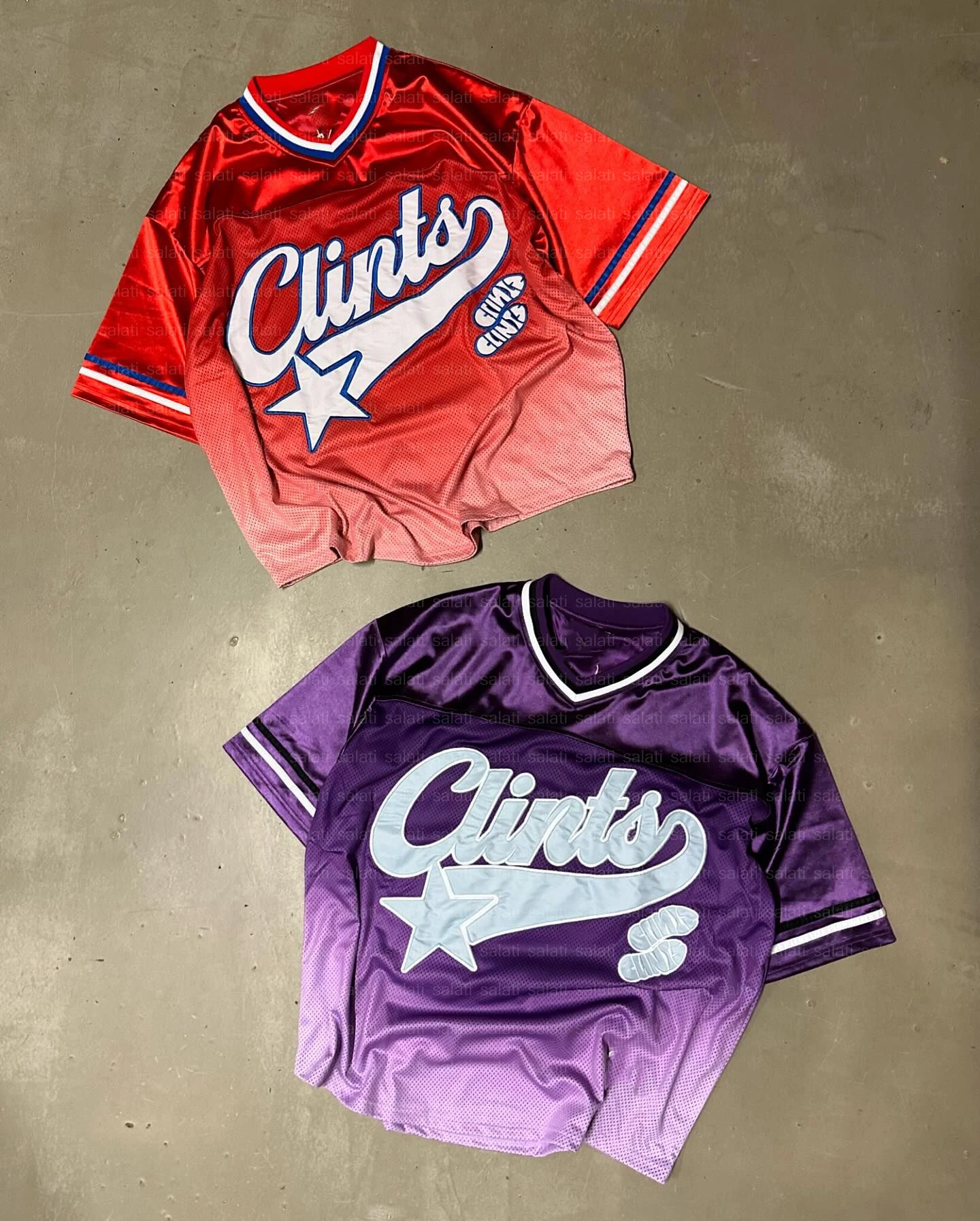 Customized Streetwear Print Short Sleeve V Neck Boxy Mesh Retro Vintage T-shirt Soccer Basketball Shirts Football Jersey for Men
