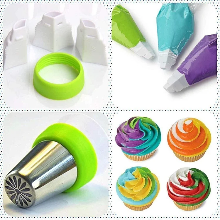 High Quality 68 PCS Russian Cake Icing Nozzles Decorating Tip Set Stainless Steel Russia Piping Tips Nozzles