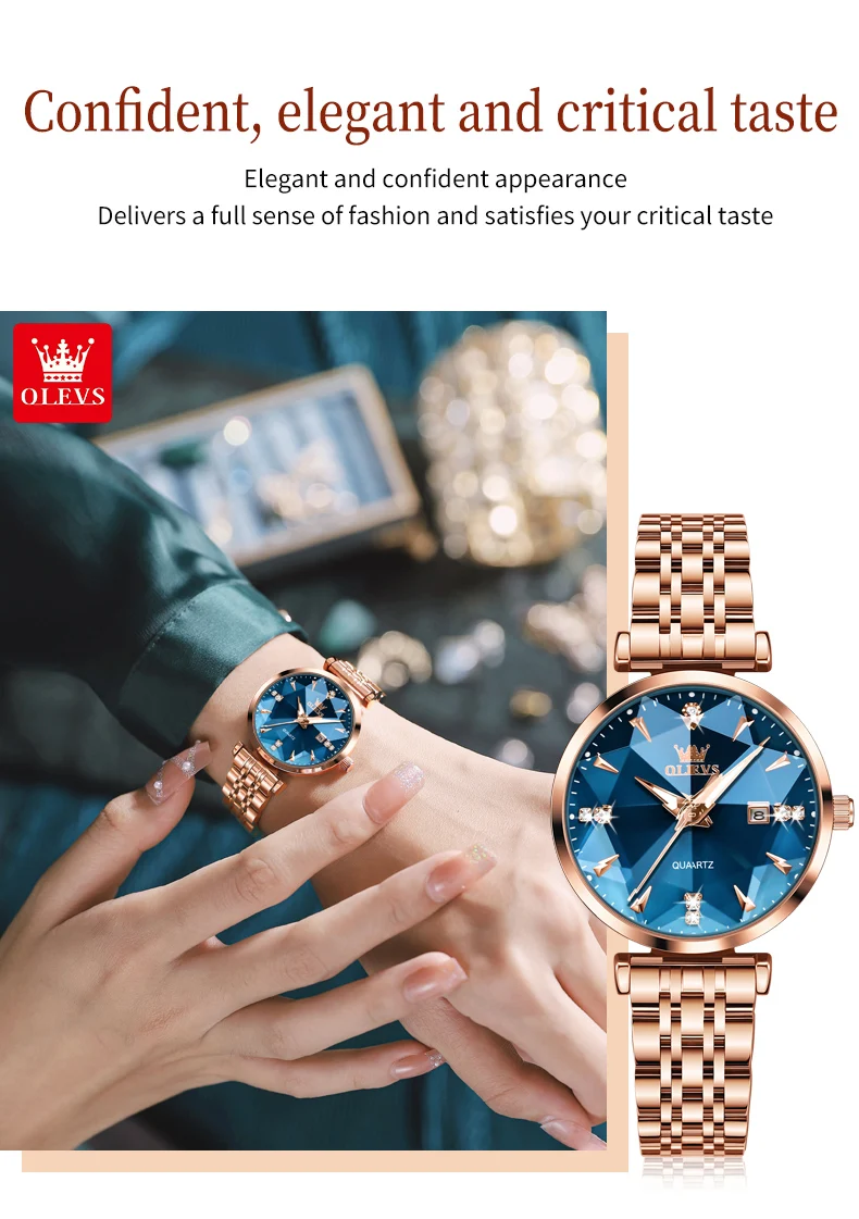 OLEVS 5536 Fashion Elegant Fancy Famous Designer Waterproof Stainless Steel Female Wrist Luxury Brand Ladies Quartz Women Watch