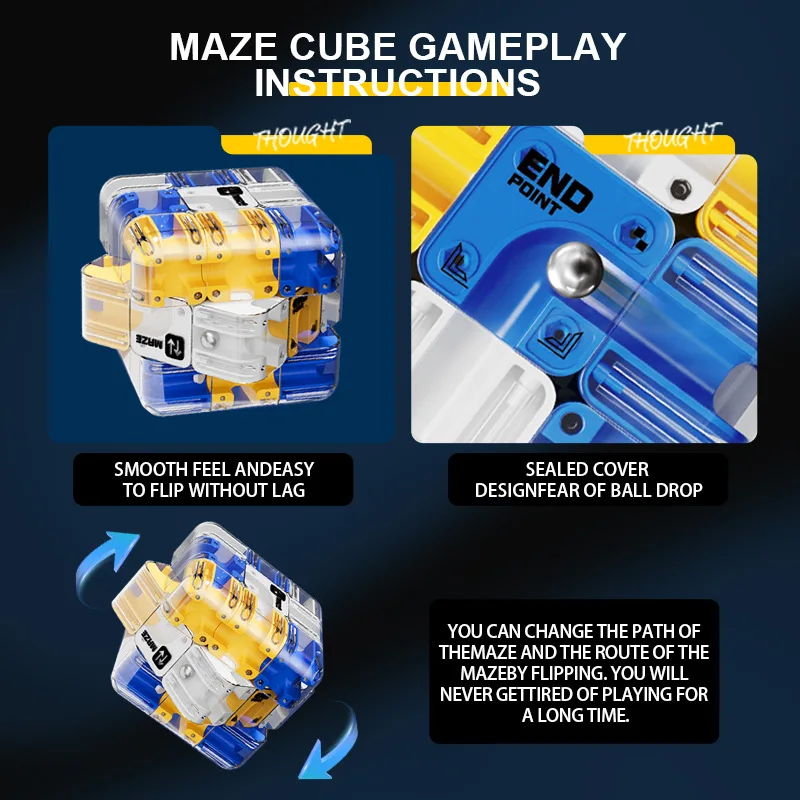 3D Road Building Maze Cube Puzzle for Kids