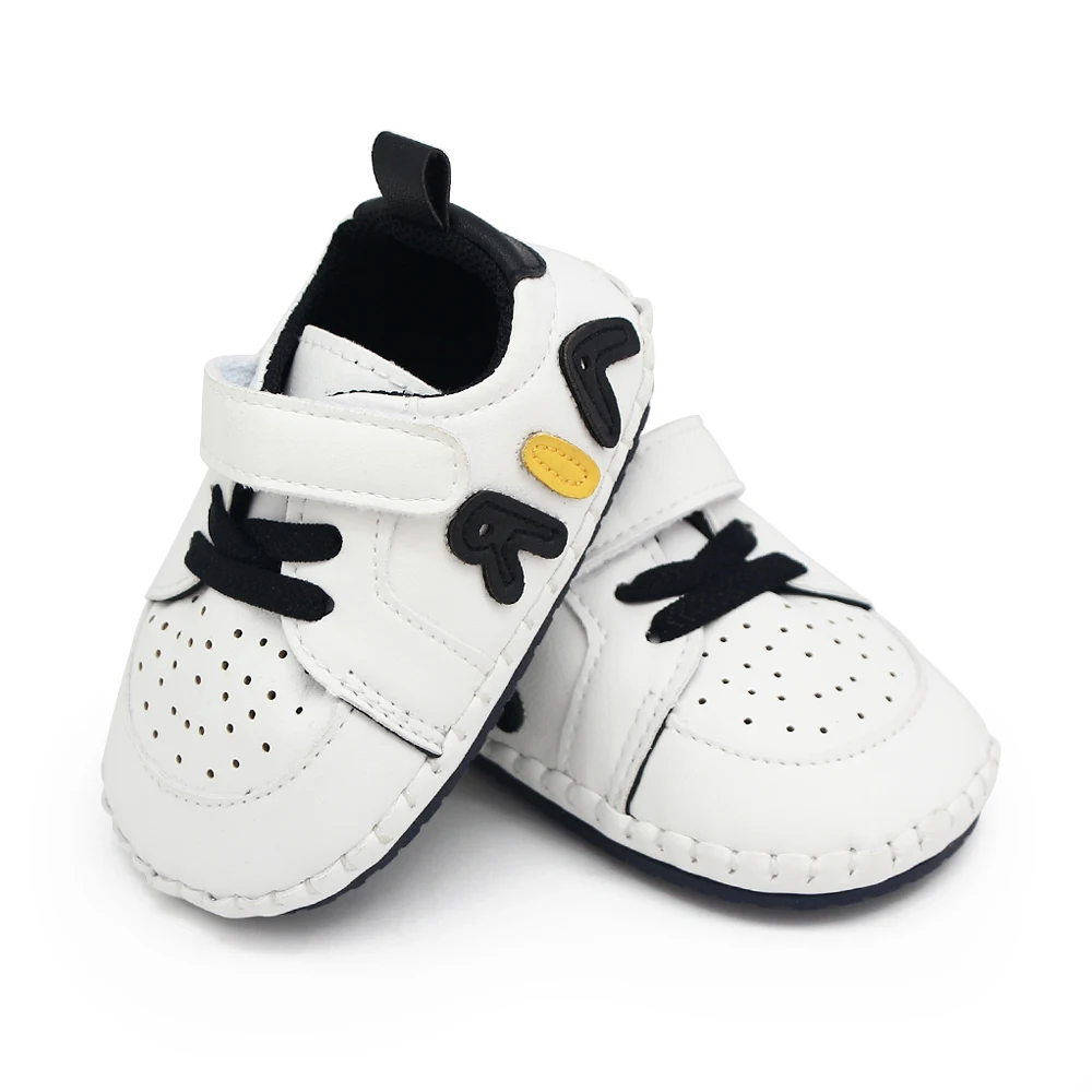 Infant Baby Boys Girls' Pu Leather Sneakers Soft Anti-Slip Soft Sole Newborn Toddler Baby First Walker Outdoor Shoes Crib Shoes factory
