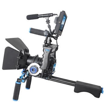 YELANGU Dual Handles Camera Shoulder Mount + Camera Cage Stabilizer Kit With Matte Box YLG1103A-A detail image