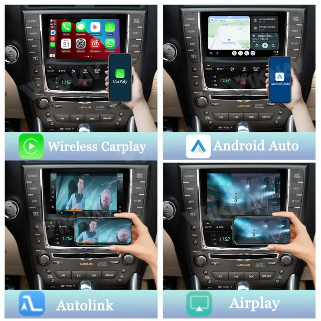 Viknav-Apple Carplay Android Autoインターフェースボックス,オリジナルの車に適したLinuxインターフェースボックス, LexusのOEM画面は2009 -2012,ワイヤレス - AliExpress