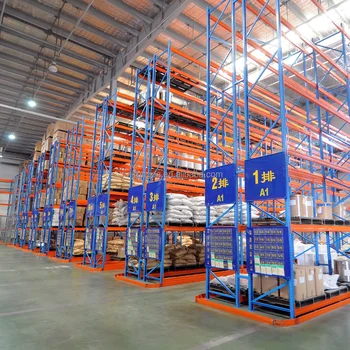 Heavy Duty Adjustable Selective Mobile Racking System Alloy VNA Warehouse Rack with Slot Structure for Storage in Logistics Hubs