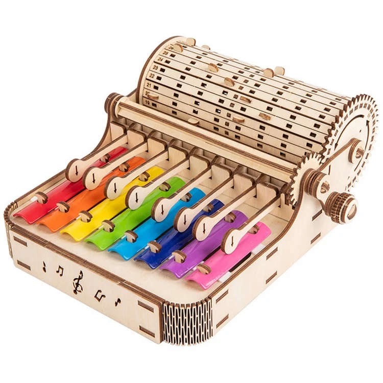 8-Tone Xylophone Piano DIY Kit - Colorful Wooden Glockenspiel for