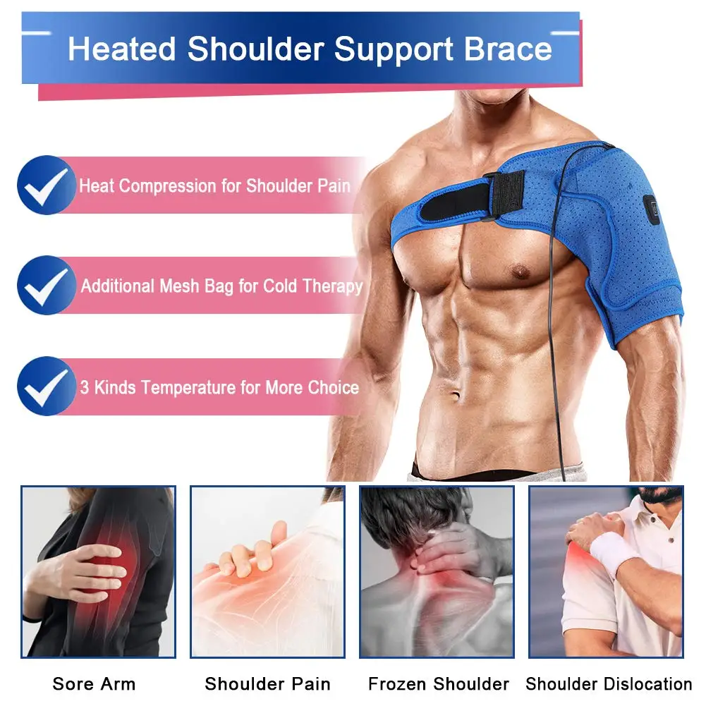 Yidaco Custom Medical Health Care Heated Shoulder Support Brace Wrap