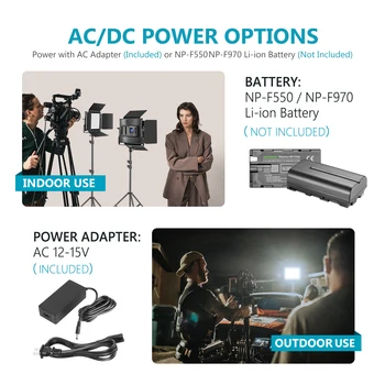 Neewer 2.4G 660 LED Video Light Photography Lighting, Dimmable LED Panel with LCD Screen, 2.4G Wireless Remote and Light Stand detail image
