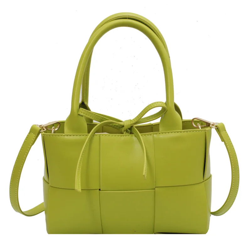 Green Bag Designer Bag Yellow Summer Handbag Woven Tote Bag 