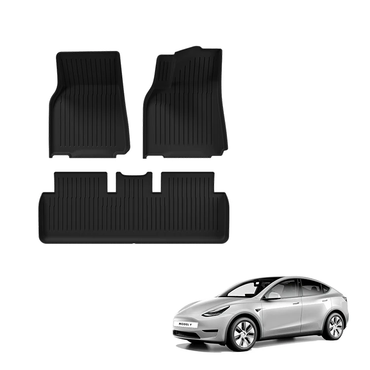 自動車インテリアフロアマット テスラ Model Y アクセサリ 左ハンドル 右ハンドル フットパッド TPE製 防水ゴム フロアライナー インテリアアクセサリー