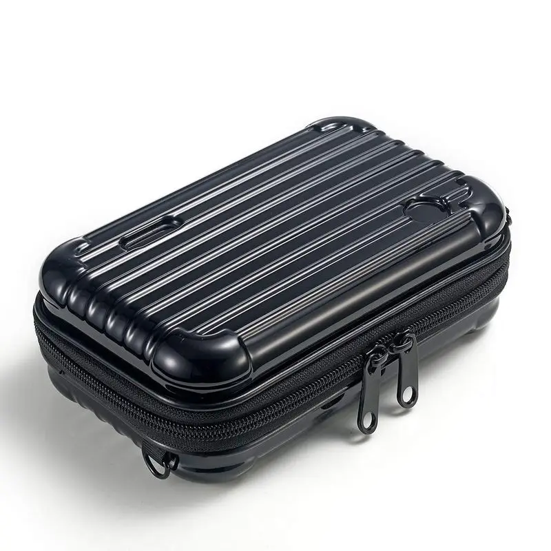 1PC Hard Shell Cosmetic Bag Women Mini Suitcase Shape Crossbody