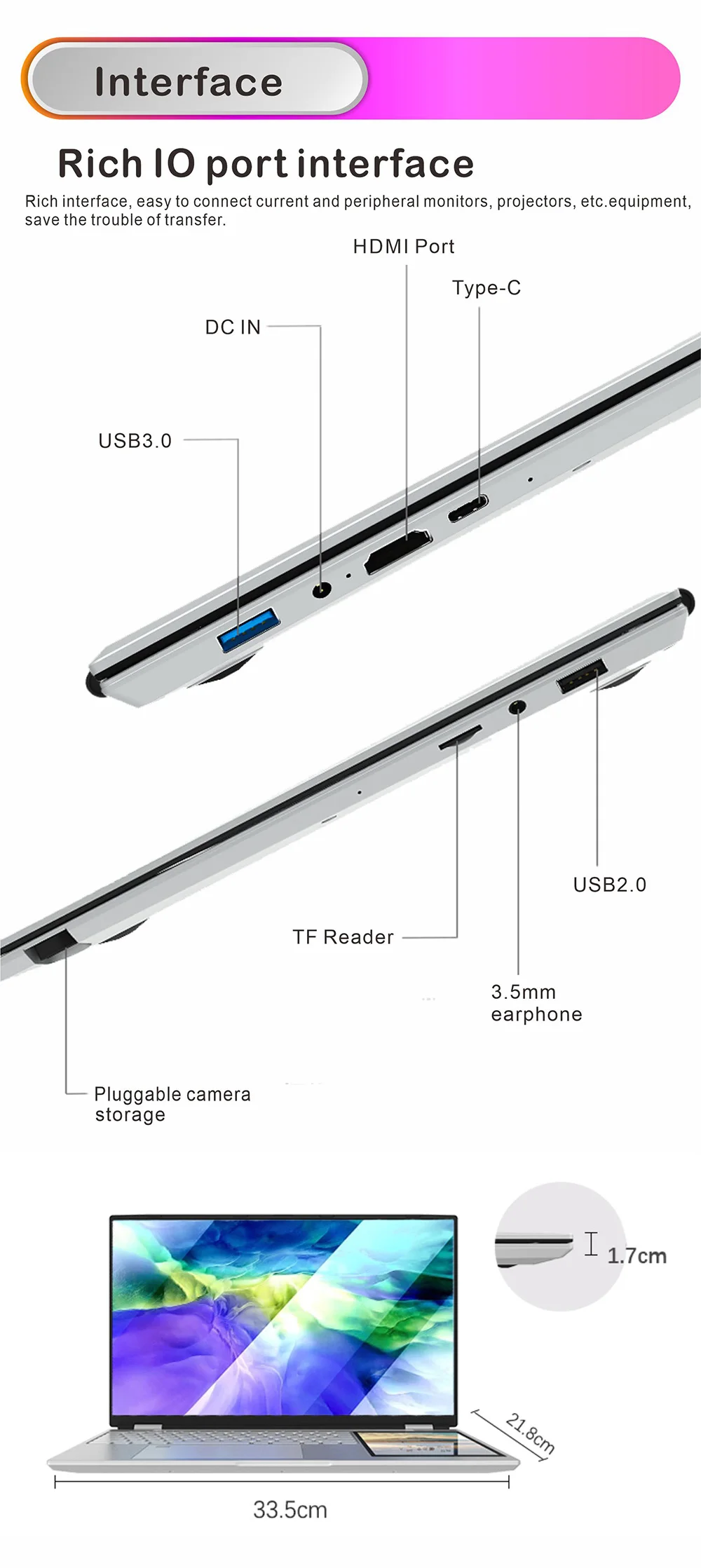 2024 Dual screen Laptop 15.6'' IPS Display +7'' Touch Screen Intel Quad Core 16GB RAM DDR4+512GB SSD Win 11 Notebook Computer