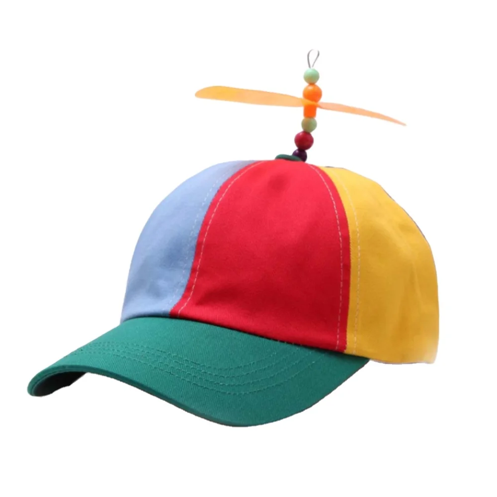 Propeller Cap Hat Helicopter Rainbow Color Fancy Hat 