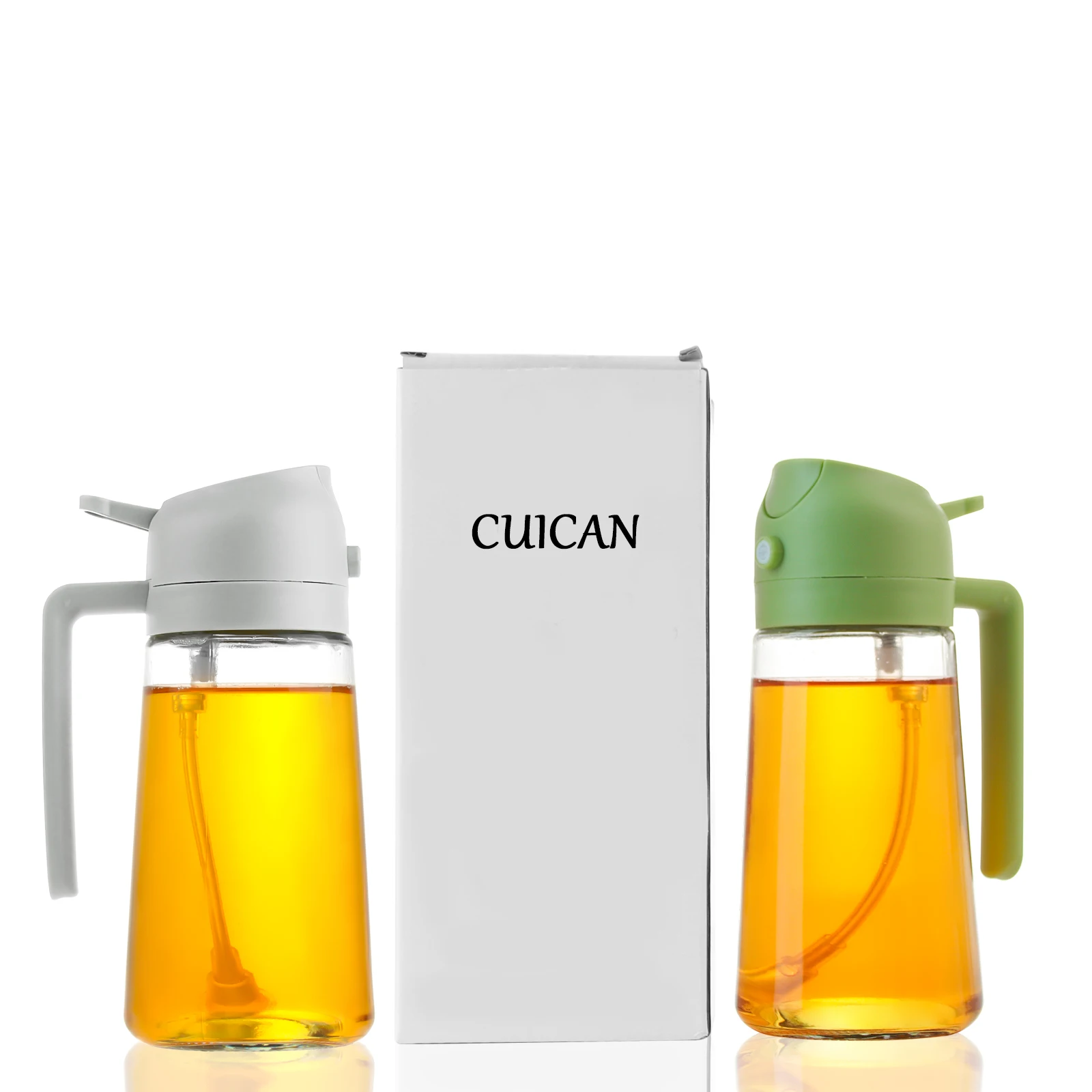 Großhandel 450ml Kochen 2 in 1 Olivenölsprühflasche aus Glas