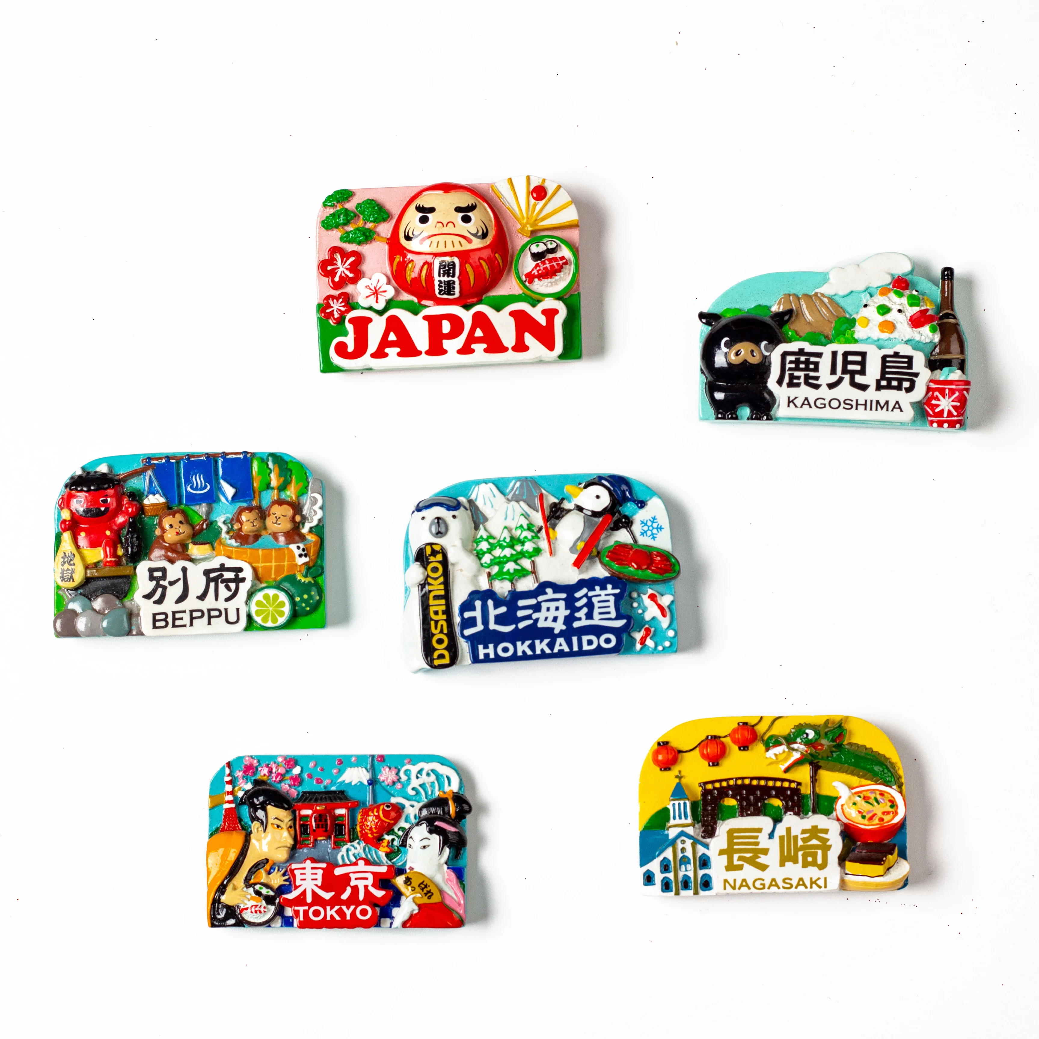 Calamita da frigo 3D in stile Tokyo Giappone, souvenir da viaggio, regalo per casa, cucina, frigorifero, decorazione magnetica