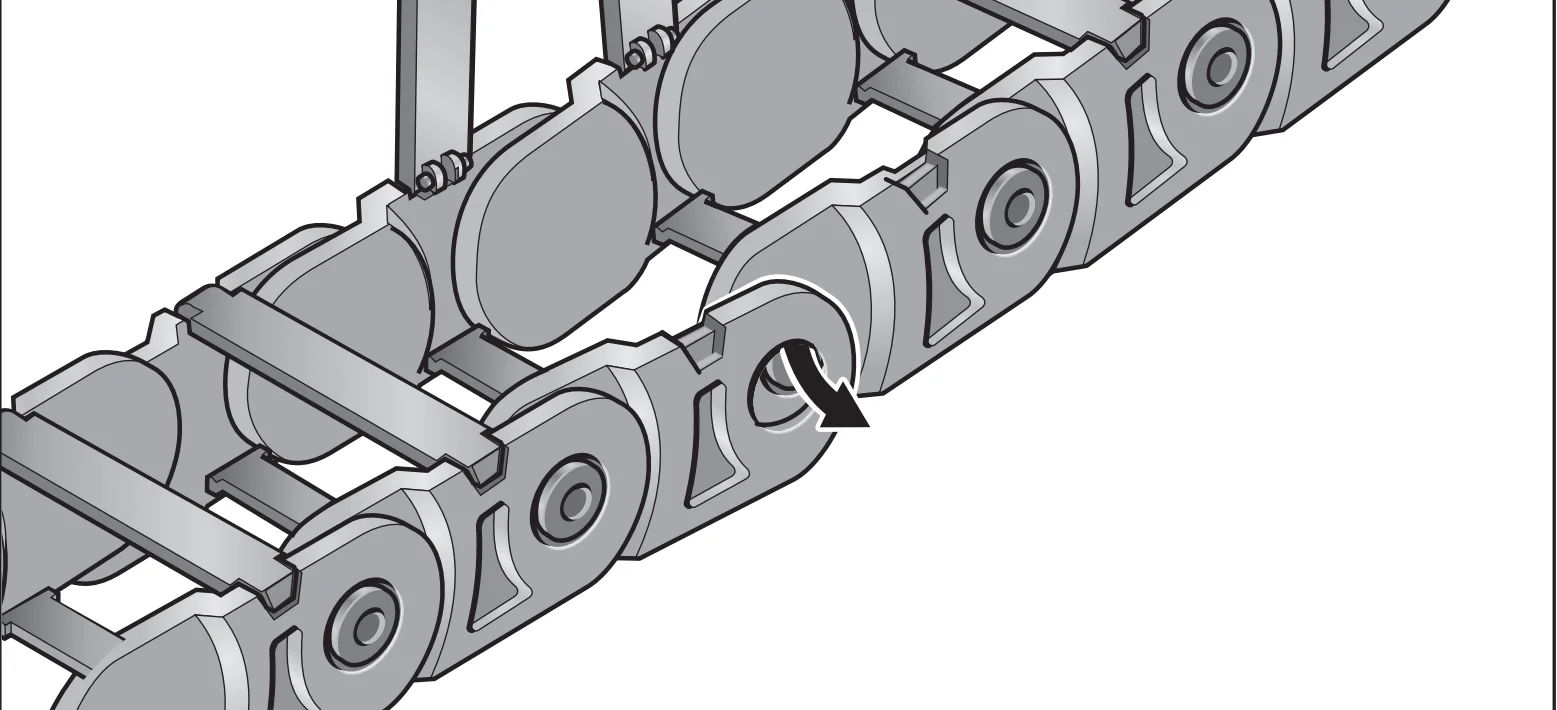 Nylon Material Flexible Cable Carrier Drag Chain 1m Long Customized