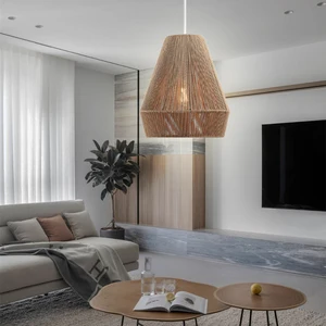 Industrial Wooden Vintage Linear Wood Lamp Pendant Light for Dining Room