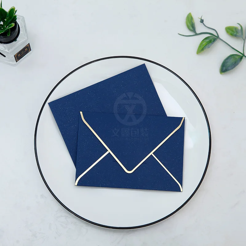 Конверт с позолоченными краями чехол для кредитных карт креативный перламутровый бумажный пригласительный позолоченный