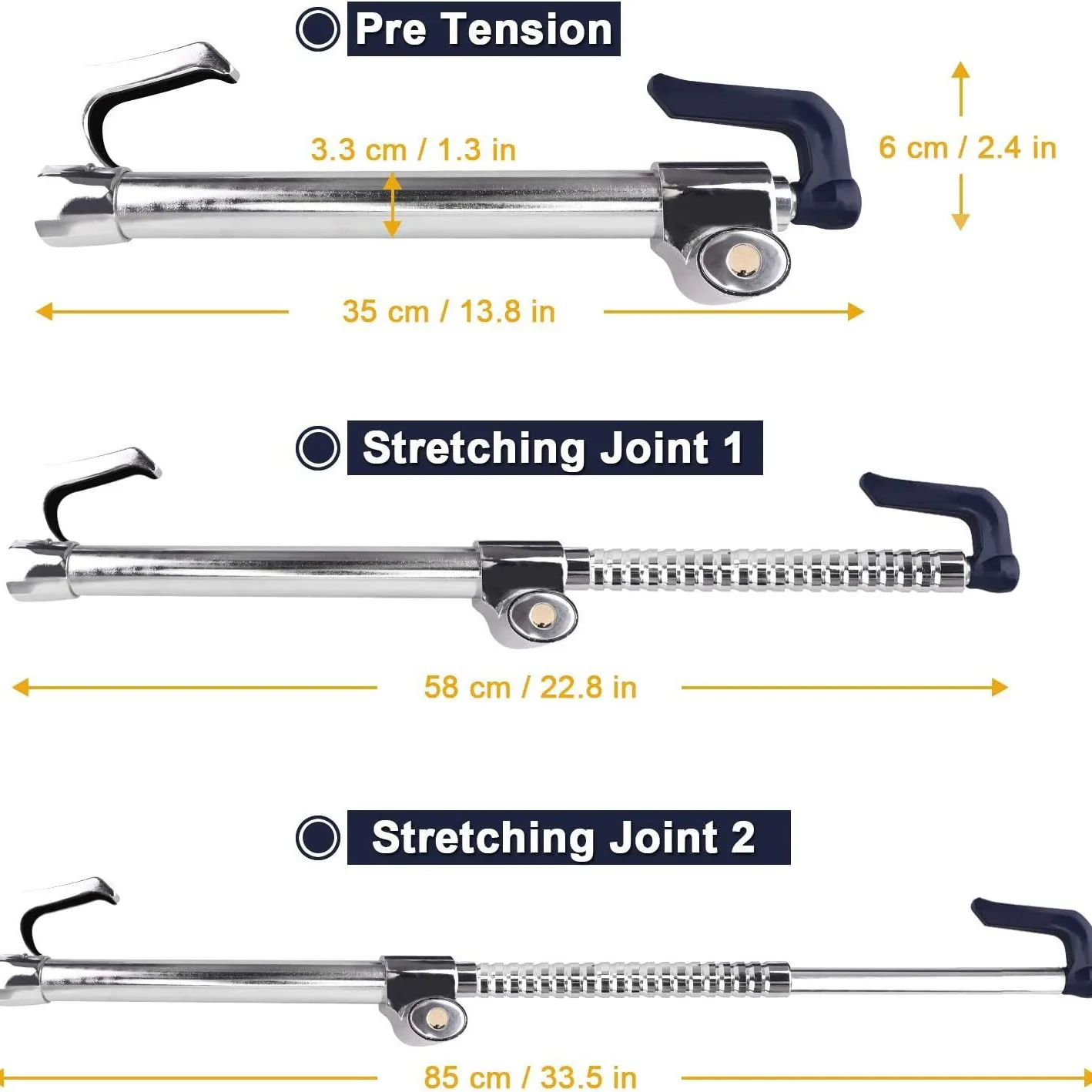 Factory Price Hot Selling Car Anti-theft Universal Carbon Steel Material Three-section Hook Lock Steering Wheel Lock