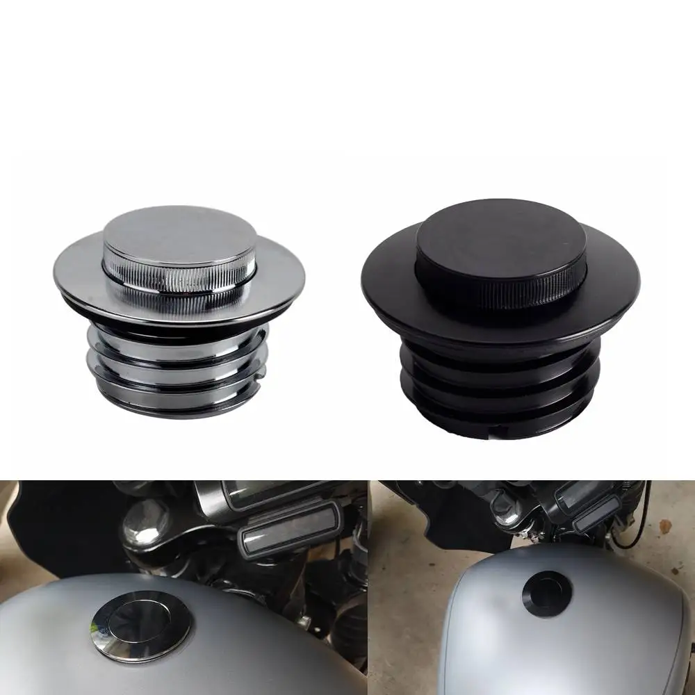 Motorcycle Pop-up Flush-mount Fuel Cap Tank Cover For Harley Softail ...