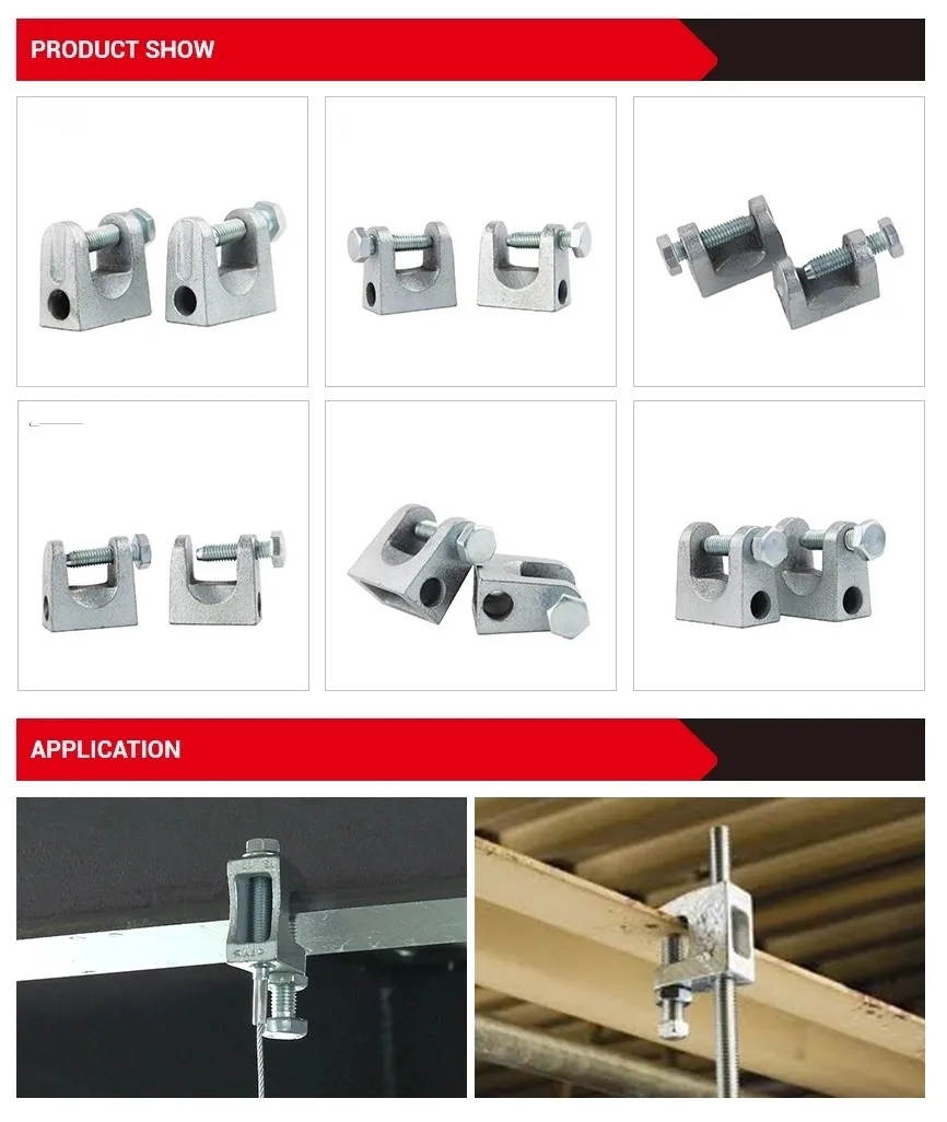 Galvanized Steel Cast Beam Clamp - Buy Electro Galvanized Steel Cable ...