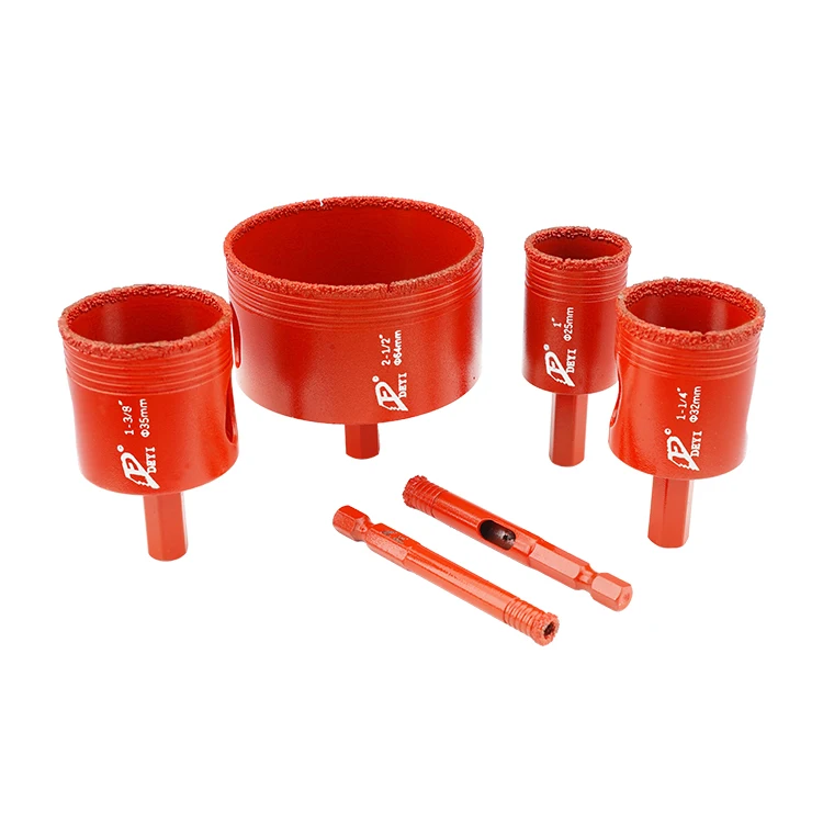 Hexagonal Shank with spiral grain  Dry Drill Brazed Core Drill Bits Ceramic Tile Diamond Drill Bits for Concrete Granite