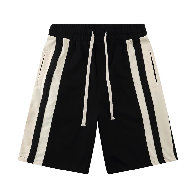 Pantaloncini casual a righe laterali estivi da uomo Nuovi pantaloncini larghi da uomo di tendenza plus size pantaloni sportivi da spiaggia pantaloni nichel117_voghion.com