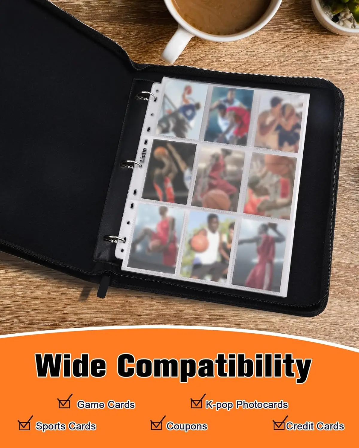 Lictin Basketball Card Binder - 810 Pockets & Custom Designs