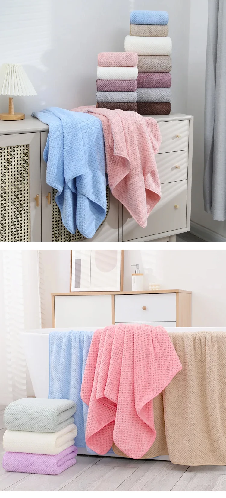 Hot Sale Ecofriendly Microfiber Bathing Towel 70x140 Cm Bath Towels