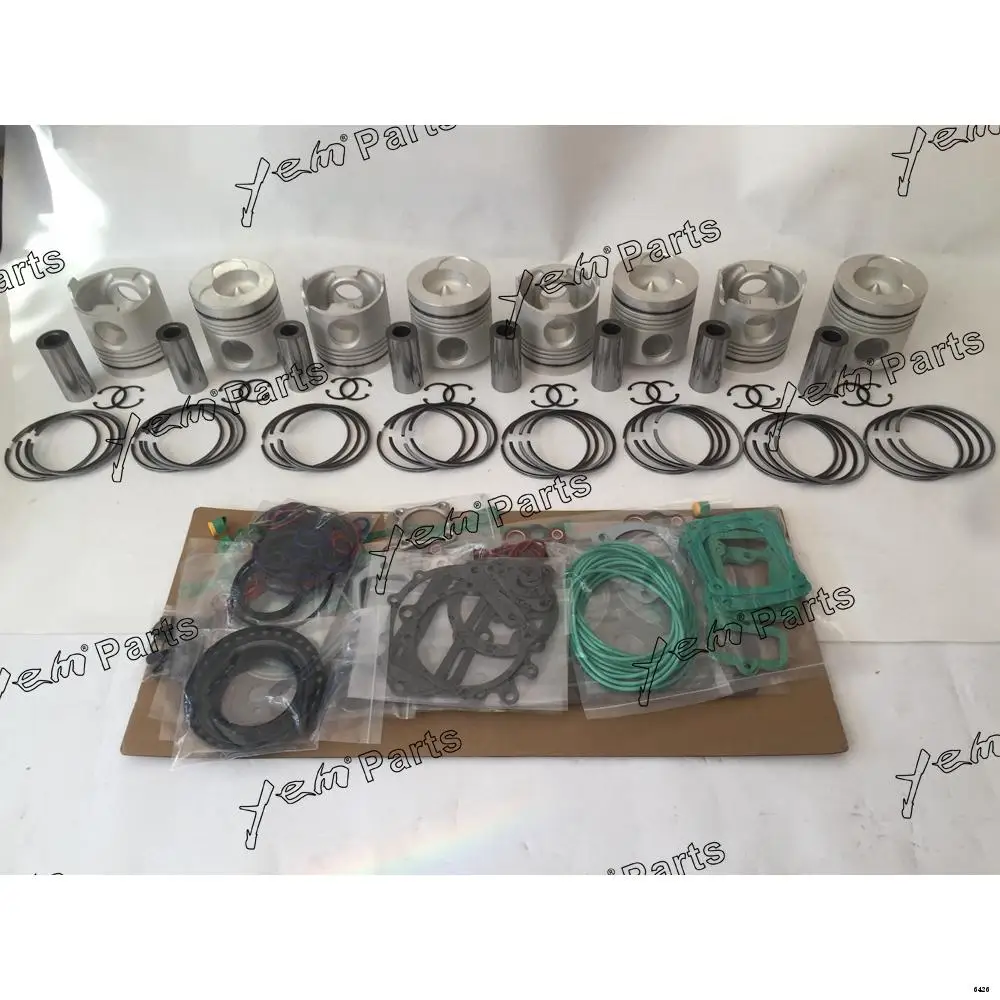 Engine Rebuild Kit With Cylinder Gaskets Set Piston Rings Fit for Hino EF750
