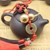 Genuine Copper Five Emperors Gourd with Red Coffee Tassel
