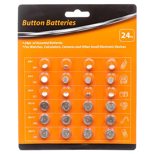 button cell batteries  ag1 ag ag3 ag10 ag12 ag13 20 pack assorted ag1 to 15 