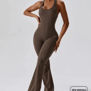 Quick-drying Yoga Leggings for Exercise and Fitness, High-waisted and Slim-fit Flared Yoga Bodysuit