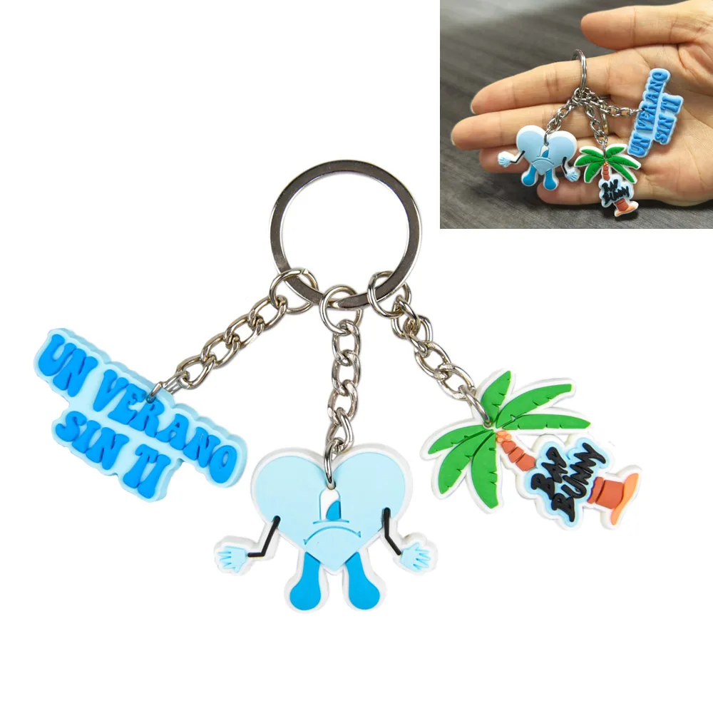 Custom Cute Cartoon 3D Keychain with Wrist Strap Car Accessories