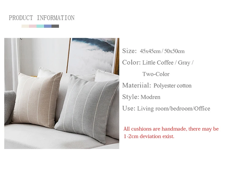 Innermor Striped Simple Style Pillow Case Home Decorative Wholesale