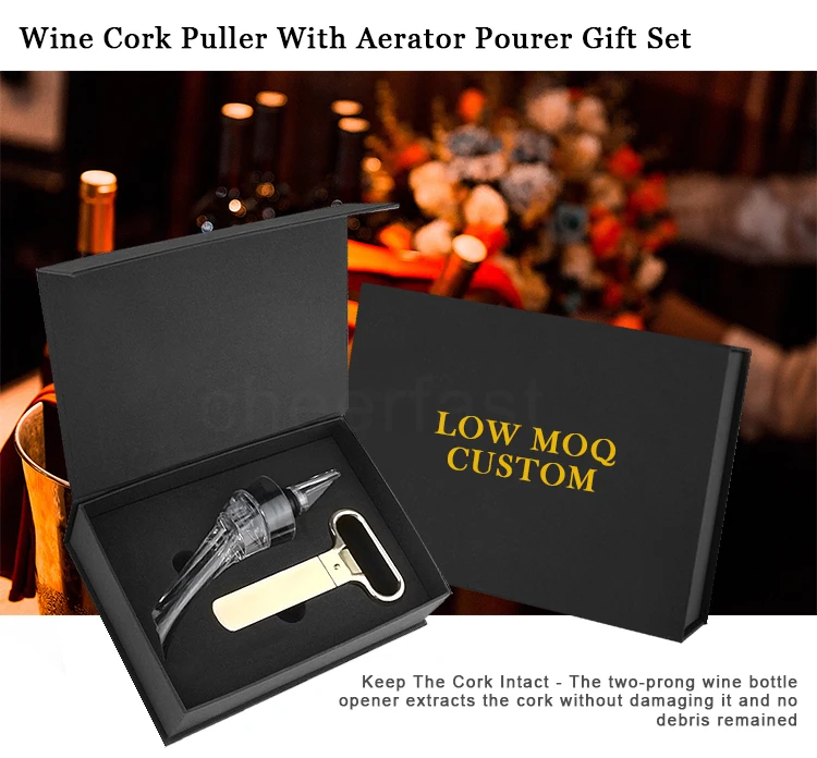 Customized Brand Eagle Wine Aerating Pourer Set Zinc Alloy Old Wine