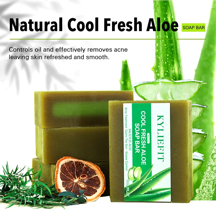Aloe Vera & Olivenl Anti-Akne Aufhellende Seife fr Gesicht, Krper &  Rasur - Sanfte Feuchtigkeitsformel
