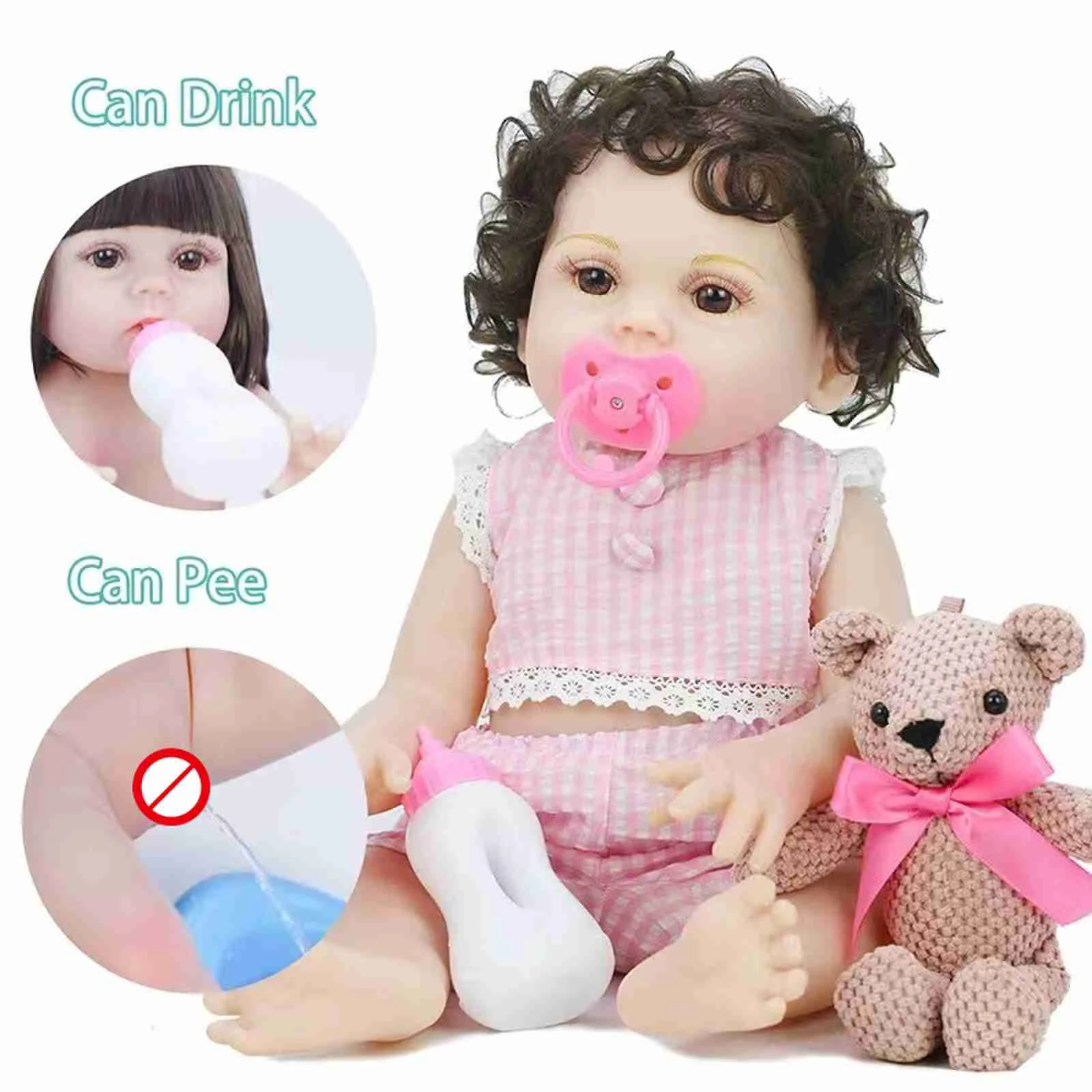 Full Body Kit Real Soft Reborn De Silicon Mini Lifelike Drink And ...