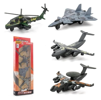 fighter jet toy Fighter model toy die-casting Aviation aircraft alloy China display box aircraft Metal 4 suit