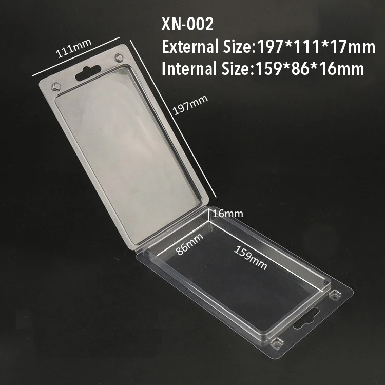 Customized High Transparent Recycled Plastic Hinged Clamshell Blister