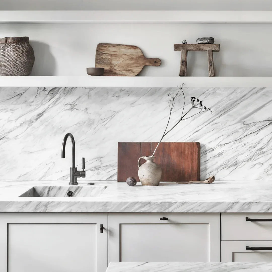 Natural White Marble Backsplash Kitchen Tiles Design White Marble Countertop Vanity Top Design