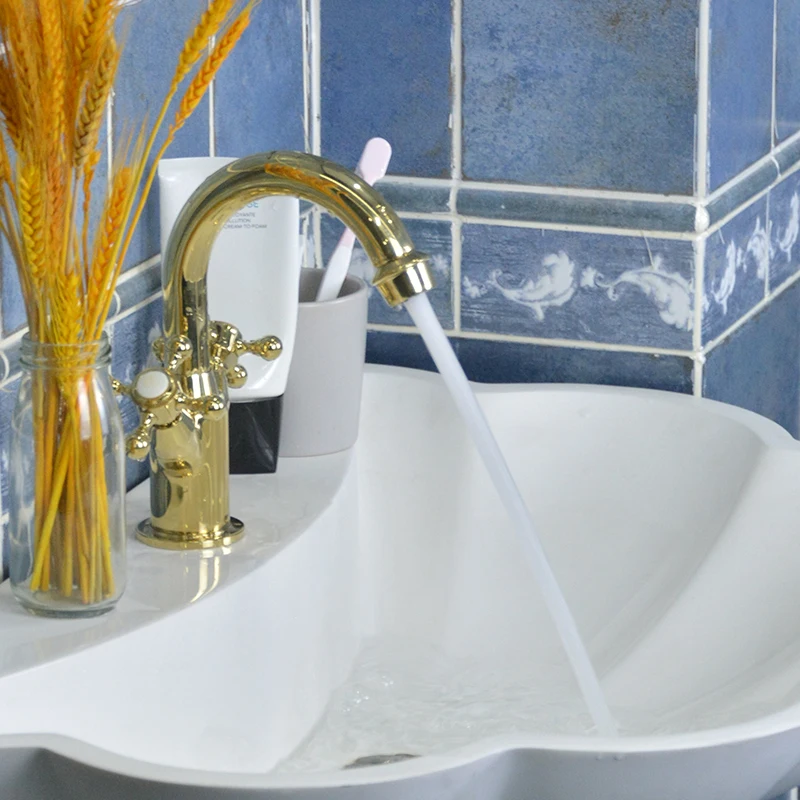 Luxury Crosshead Lever Brass Basin Tap - Chrome  factory