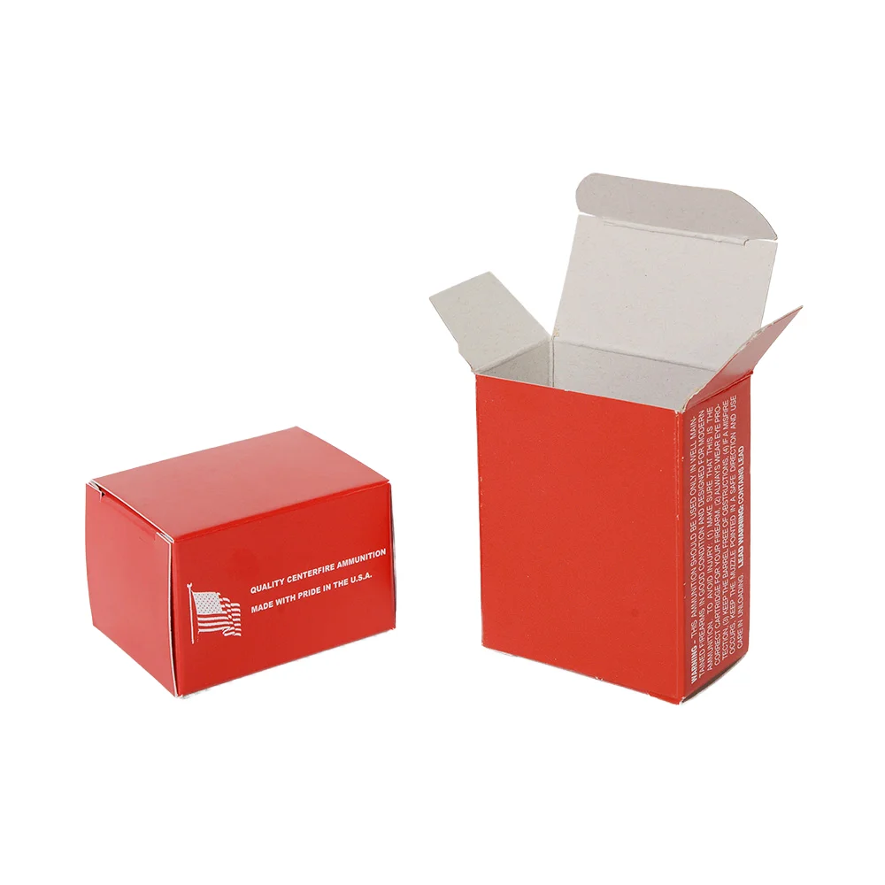 Easy Fold Cardboard Ammunition Magazine Box Custom Printed Paper Packaging for 9mm .223 .222 .300 Ammunition with Tray Combos