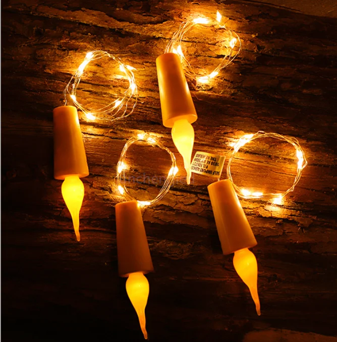 OUSMIN Luci Per Bottiglie LED Con Tappo - Catena Rame USB Ricaricabile - Calde Per Natale