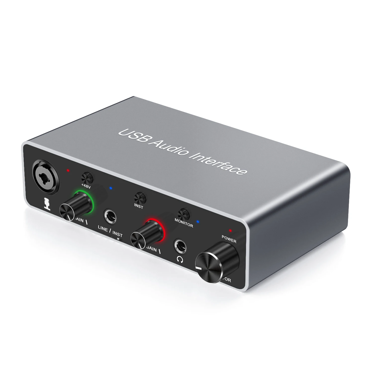 192khz/24bit Usb Audio Interface Sound Card Solo Xlr Interface Studio