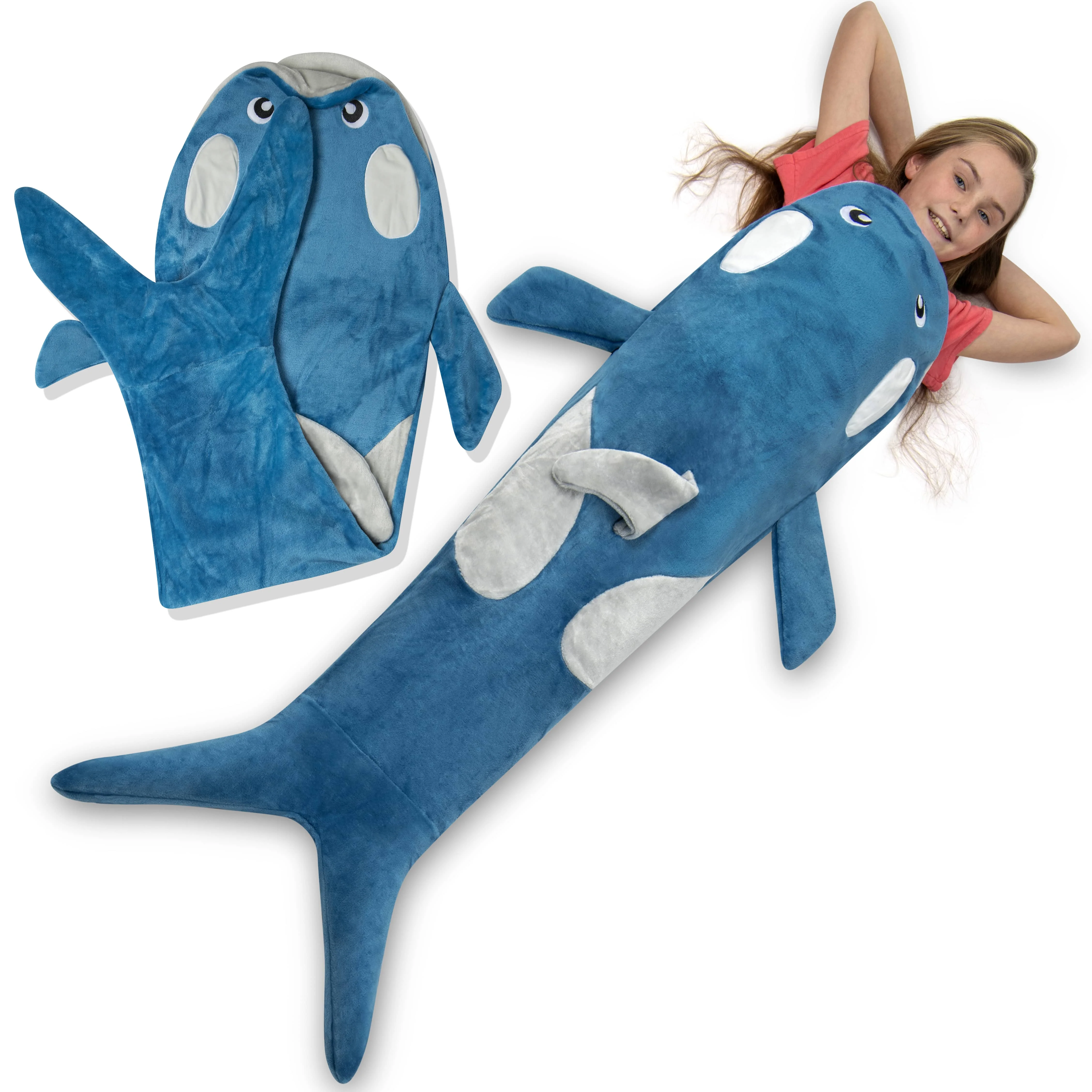 Original Shark Design Kids Wearable Blanket Camping Sleeping Bags Soft