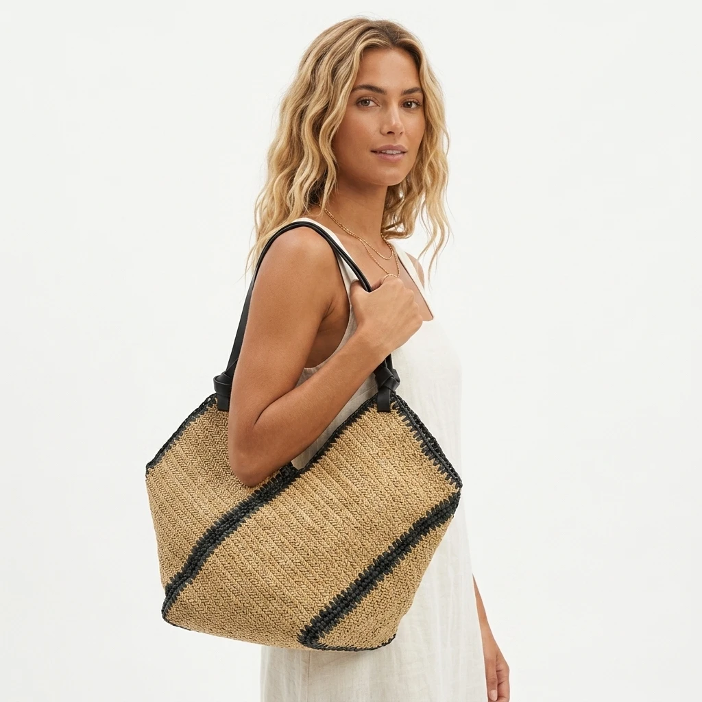 Trendy Designer Small Rattan Straw Bag for Women 2026 Summer New Arrival Straw Bags Lady Mini Woven Crossbody Bag