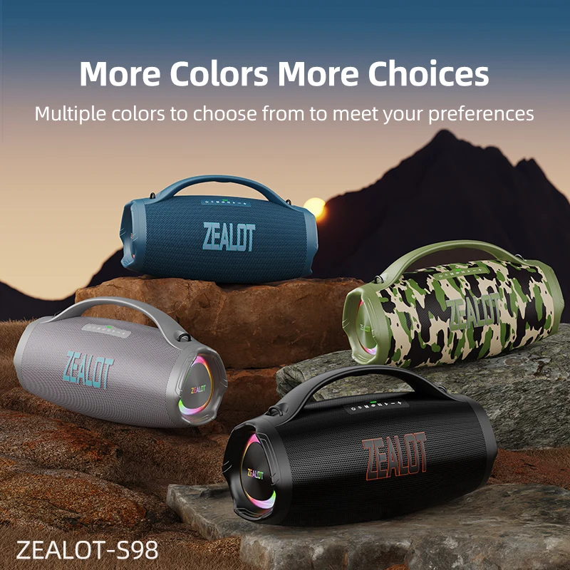 ZEALOT S98160WスピーカーIPX7防水ポータブルパーティーラウド