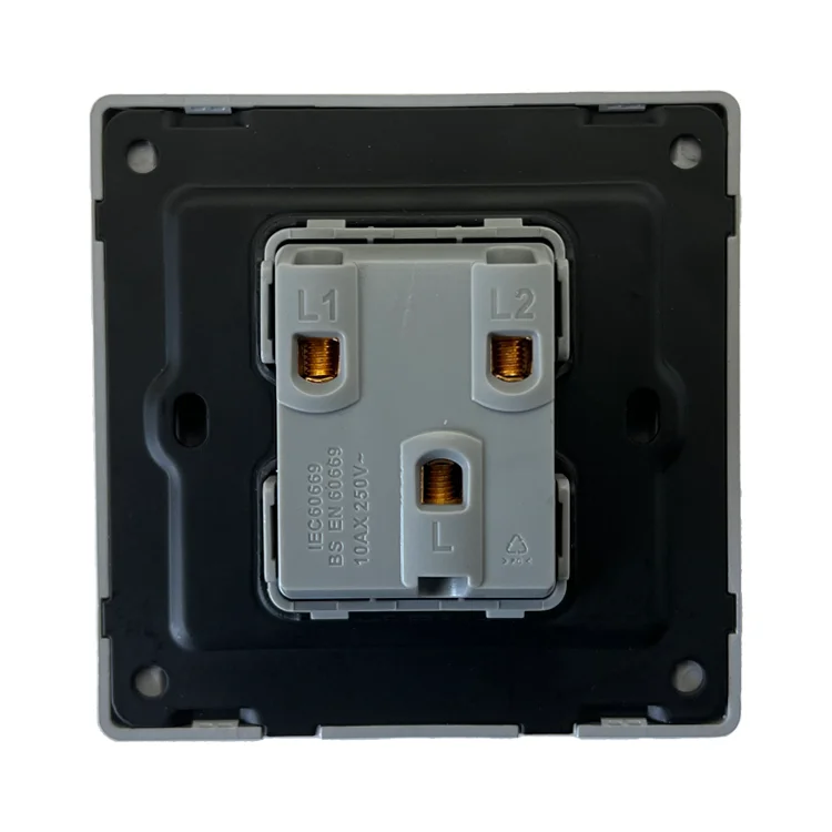 VNX 2G2W Silver Spray Paint Large Panel UK Standard Wall Switch
